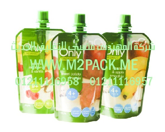 اكياس تعبئة العصائر ذات العنق الانبوبية