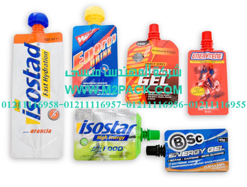 كيس تعبئة العصائر انبوبية العنق الذي نقدمه نحن شركه المهندس منسي للتغليف الحديث – ام تو باك