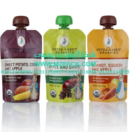 كيس تعبئة حليب الصويا ذات العنق الانبوبية الذي نقدمه نحن شركه المهندس منسي للتغليف الحديث – ام تو باك