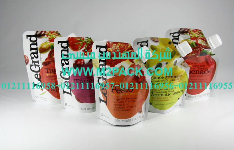 كيس تعبئة السائل ذات اليد التى نقدمها نحن شركة المهندس منسي للصناعات الهندسيه و توريد جميع مستلزمات التغليف الحديث - ام تو باك